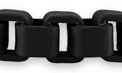 Esquire Enamel Box Link Bracelet In Black