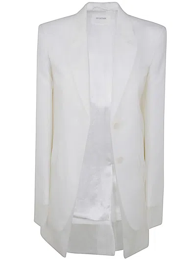Sportmax Giacca Acacia1234 In Seta Bianca Donna In White