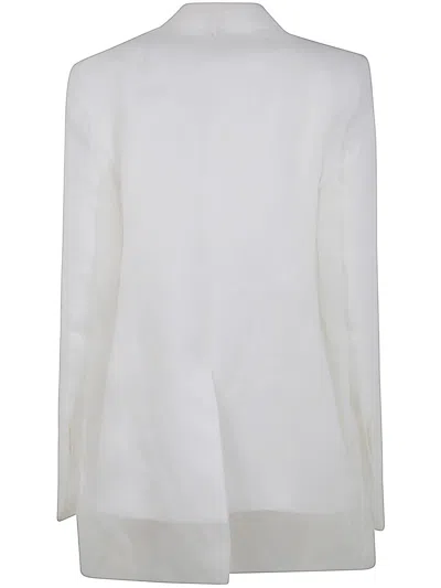 Sportmax Giacca Acacia1234 In Seta Bianca Donna In White