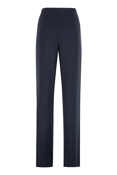 Max Mara Studio Aosta Cady Trousers In Blue