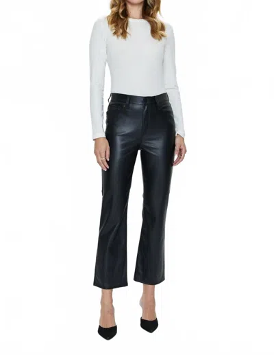 Pistola Lana High Rise Faux Leather Trousers In Slate Black In Multi