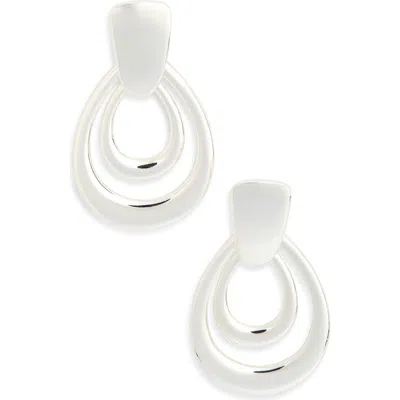 Nordstrom Rack Orbital Teardrop Doorknocker Drop Earrings In Metallic