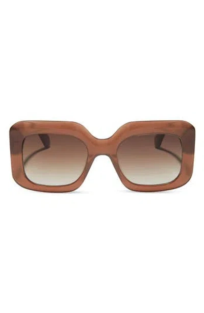 Diff 52mm Giada Square Sunglasses In Brown