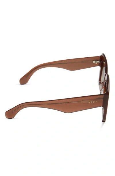 Diff 52mm Giada Square Sunglasses In Brown