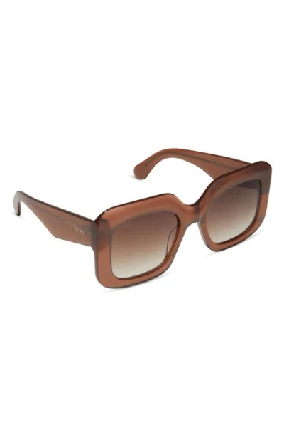 Diff 52mm Giada Square Sunglasses In Brown