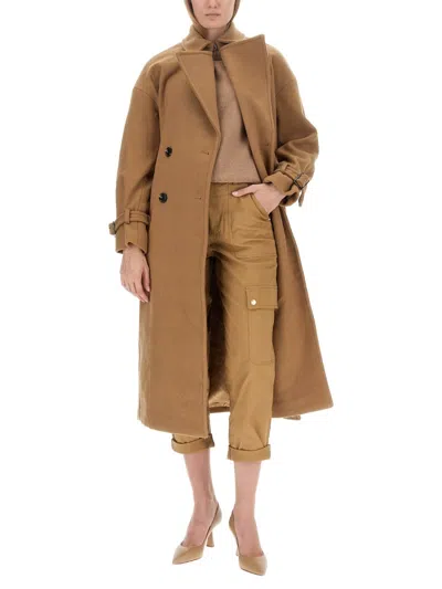 Michael Michael Kors Tapered Organic Cotton Cargo Trousers In Brown
