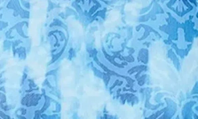 Bebe Ruched Longsleeve Printed Maxi Dress In Soft Tapestry