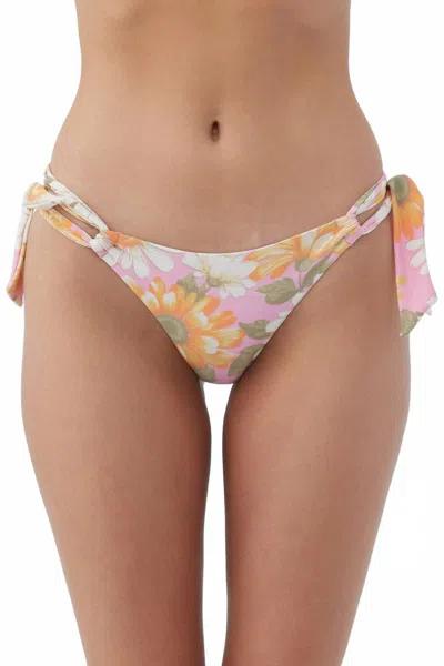 O'neill Sunnyside Floral Corfu Bikini Bottom In Pink In Multi
