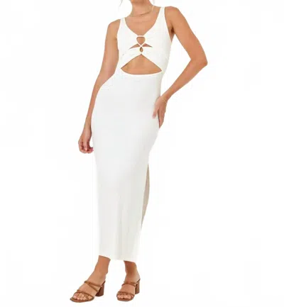 L*space Camille Front Loop Cutout Midi Dress In Cream In White