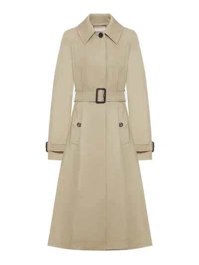 Burberry Long Gabardine Ellingham Fit-and-flare Car Coat In Neutral