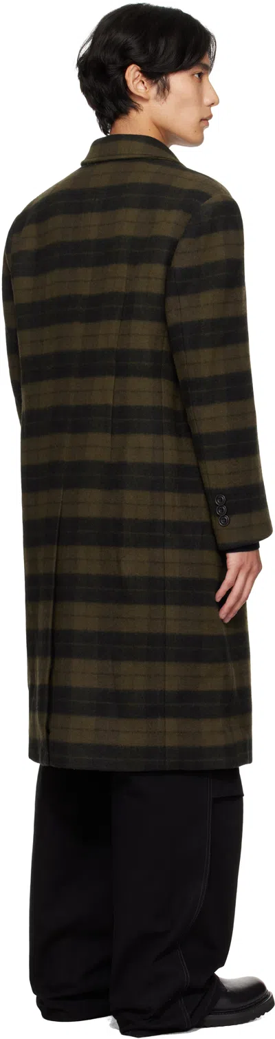Andersson Bell Lacie Check Buttons Coat In Green