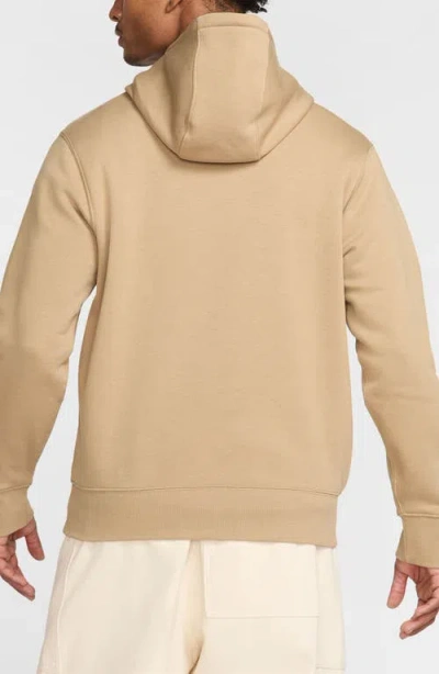 Nike Club Mens Long Sleeve Fleece Active Big And Tall Hoodie In Brown