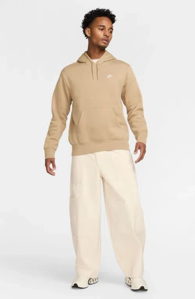 Nike Club Mens Long Sleeve Fleece Active Big And Tall Hoodie In Brown