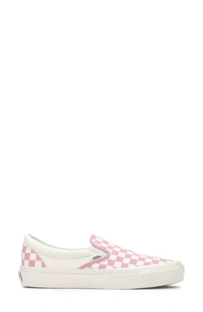 Vans U Lx Classic Slip-ons Checkerboard Pink Dawn In Pink