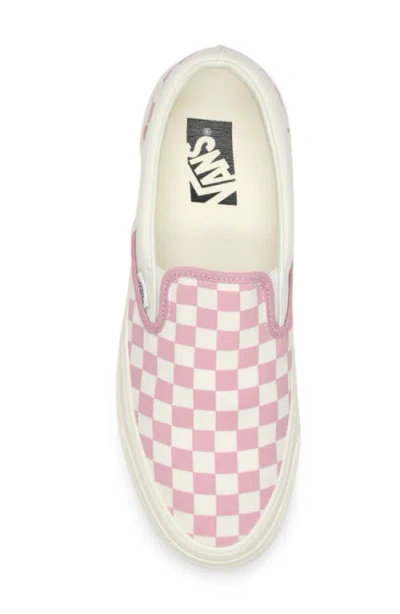 Vans U Lx Classic Slip-ons Checkerboard Pink Dawn In Pink