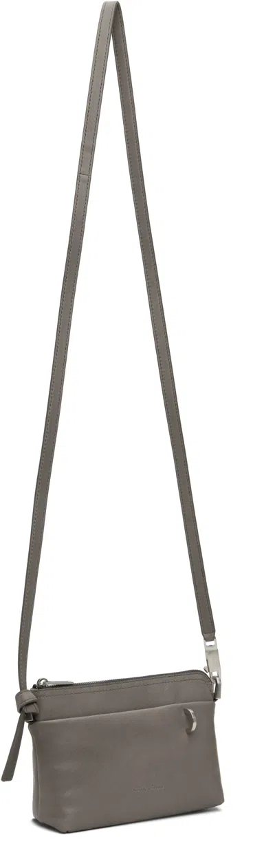 Rick Owens Gray Concordians Small Adri Bag In Sand