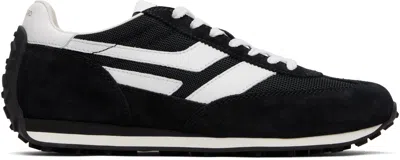 Tom Ford Suede Sneakers With Contrast Panels And Flat Sole In Black