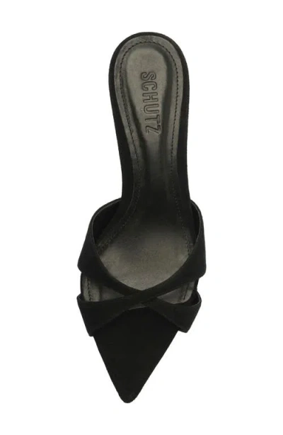 Schutz Hilda Suede Mule Heel In Black, Women's At Urban Outfitters In Black