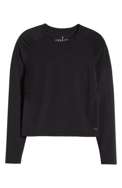 Free Fly Elevate Long Sleeve Performance T-shirt In Black