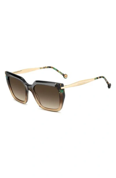 Carolina Herrera Square-frame Gradient-lenses Sunglasses In Multi