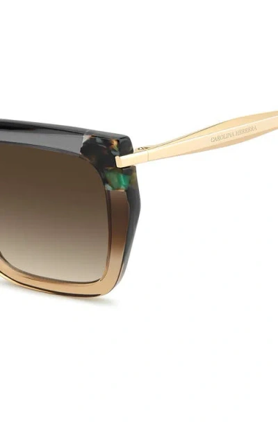 Carolina Herrera Square-frame Gradient-lenses Sunglasses In Multi