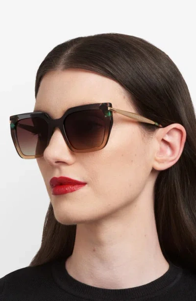 Carolina Herrera Square-frame Gradient-lenses Sunglasses In Multi