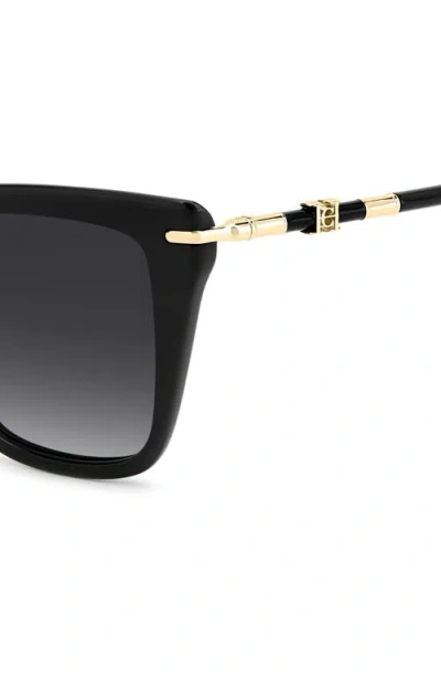 Carolina Herrera 55mm Gradient Rectangular Sunglasses In Black
