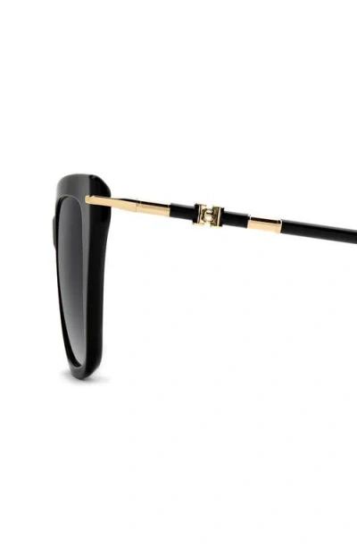 Carolina Herrera 55mm Gradient Rectangular Sunglasses In Black