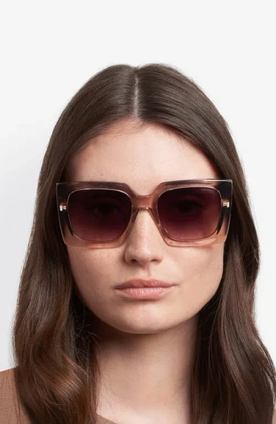 Carrera Eyewear 55mm Rectangular Sunglasses In Brown