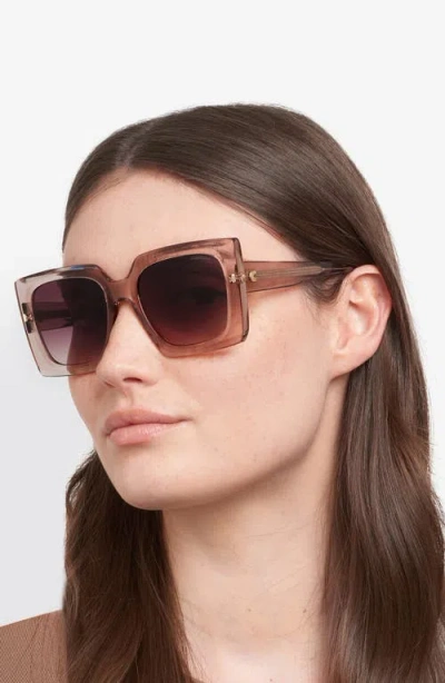 Carrera Eyewear 55mm Rectangular Sunglasses In Brown