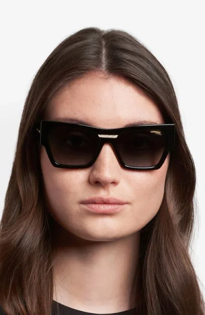 Carrera Eyewear Victory 57mm Gradient Rectangular Sunglasses In Black
