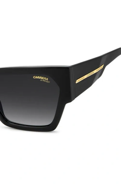 Carrera Eyewear Victory 57mm Gradient Rectangular Sunglasses In Black