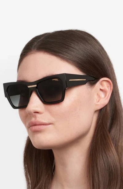 Carrera Eyewear Victory 57mm Gradient Rectangular Sunglasses In Black