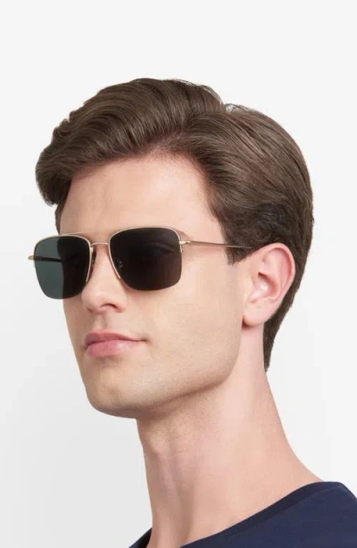 Fossil 57mm Rectangular Sunglasses In Gray