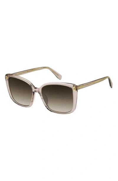 Marc Jacobs 56mm Gradient Butterfly Sunglasses In Brown