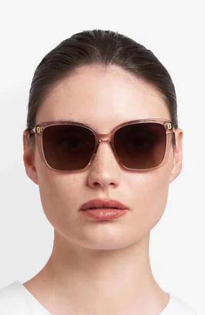 Marc Jacobs 56mm Gradient Butterfly Sunglasses In Brown