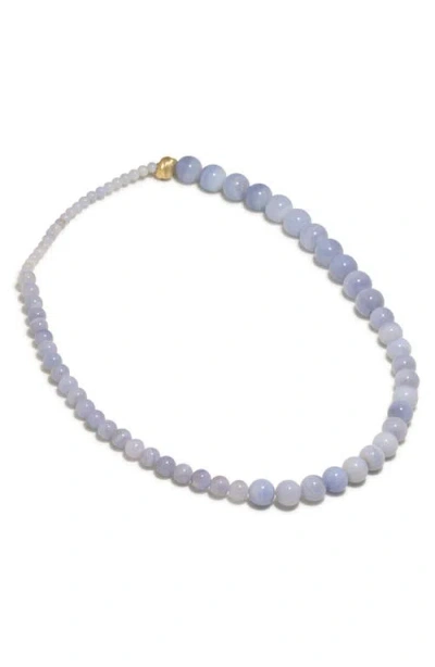 Completedworks Tidelands Beaded Necklace In Gray