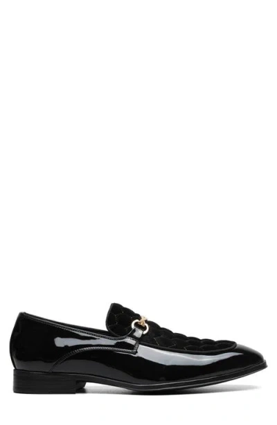 Stacy Adams Sprague Quilted Vamp Loafer In Black