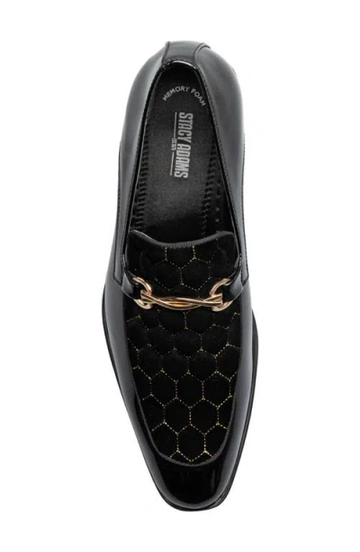 Stacy Adams Sprague Quilted Vamp Loafer In Black