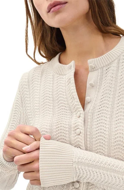 Rag & Bone Francesca Wool Blend Cardigan In White