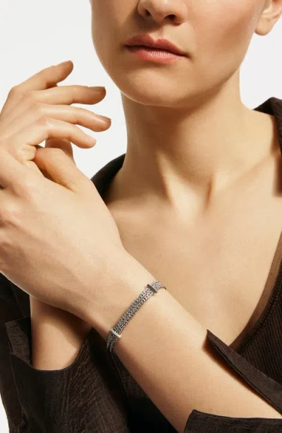 John Hardy Sterling Silver Diamond Icon Link Bracelet In Metallic
