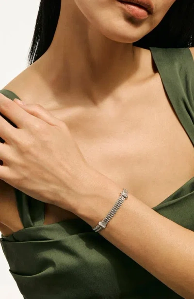 John Hardy Sterling Silver Diamond Icon Link Bracelet In Metallic