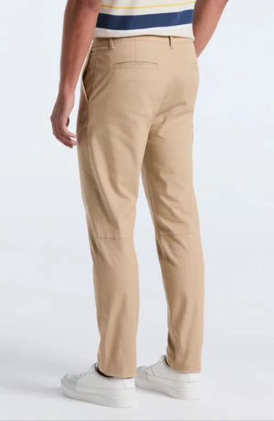 Original Penguin Stretch Cotton Blend Herringbone Straight Leg Cargo Pants In Gold