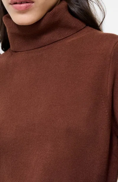 French Connection Babysoft Turtleneck Sweater In Brown
