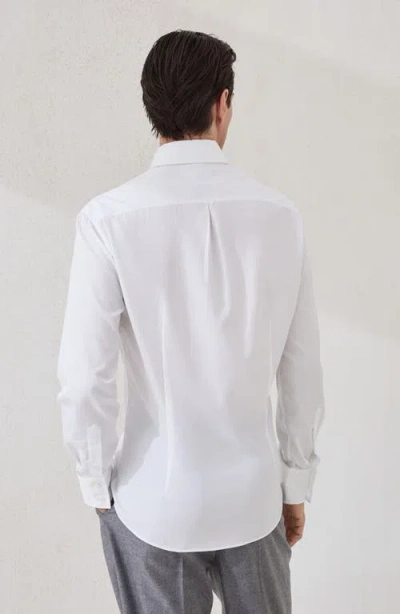 Brunello Cucinelli Cotton Twill Button-down Shirt In White