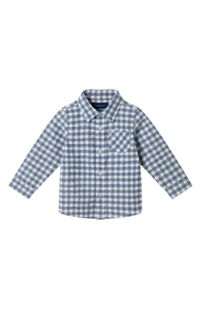 Andy & Evan Button-up Shirt & Denim Joggers Set In Blue