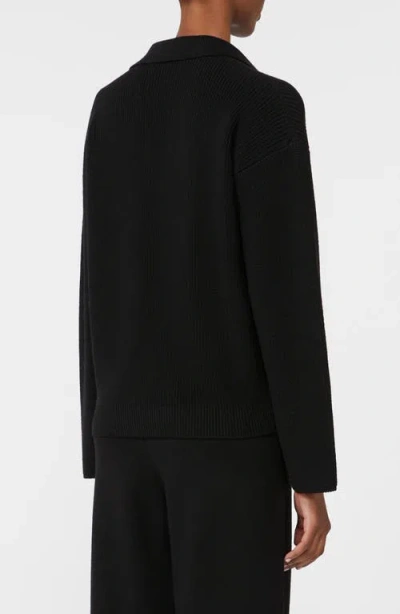 Mm By Max Mara Acceso Collar Wool Sweater In Black