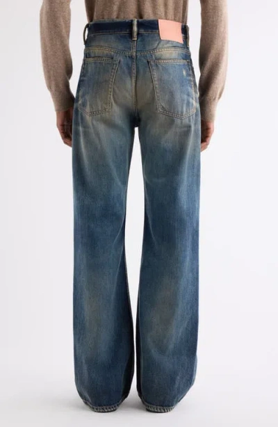Acne Studios Mens Rocka Straight-leg Denim Jeans Dark Blue