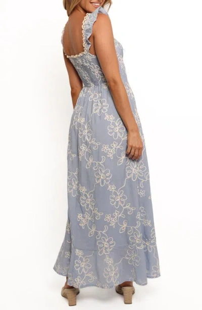 Petal And Pup Petal & Pup Ellise Lace Trim Soutache Midi Sundress In Blue