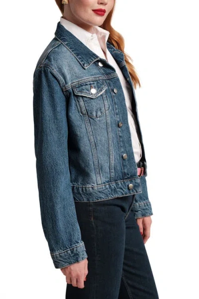 Frances Valentine Taylor Jean Jacket In Blue